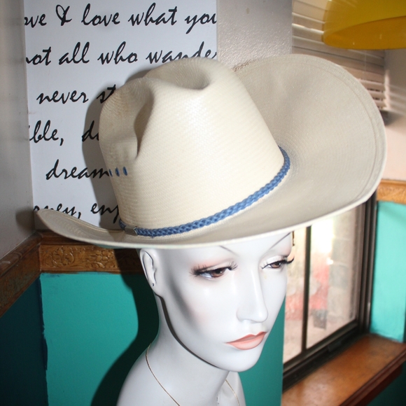Vintage Resistol "Self-Conforming" Genuine Shantung Panama Cowboy hat - Picture 9 of 12